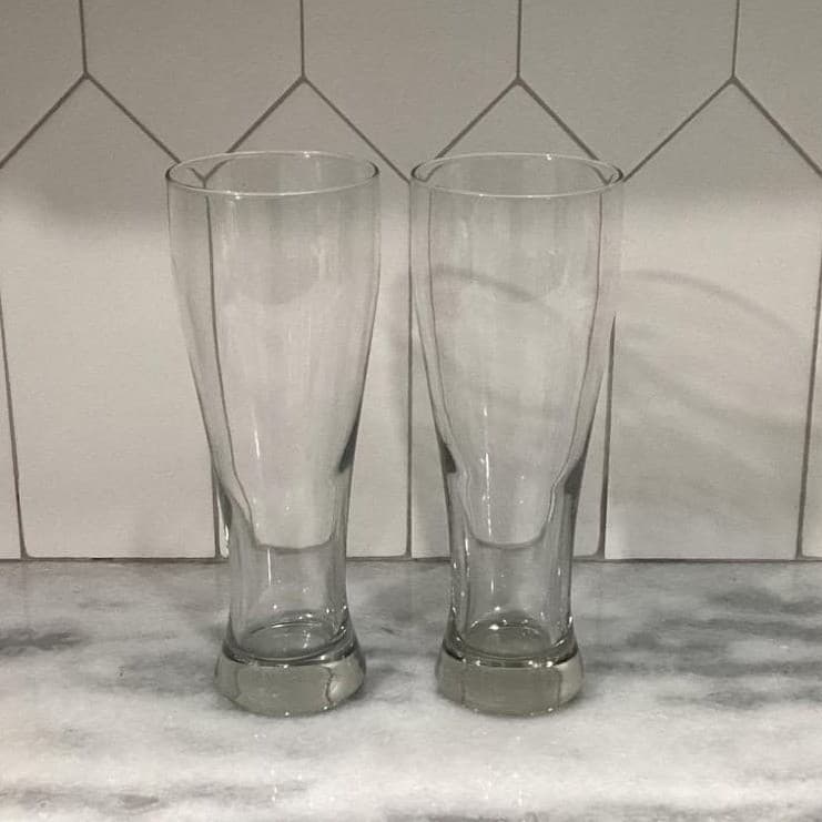 Anchor Hocking 23oz Beer Glasses, Set of 2, Clear Pilsner Barware, Drinkware - Thumbnail 2