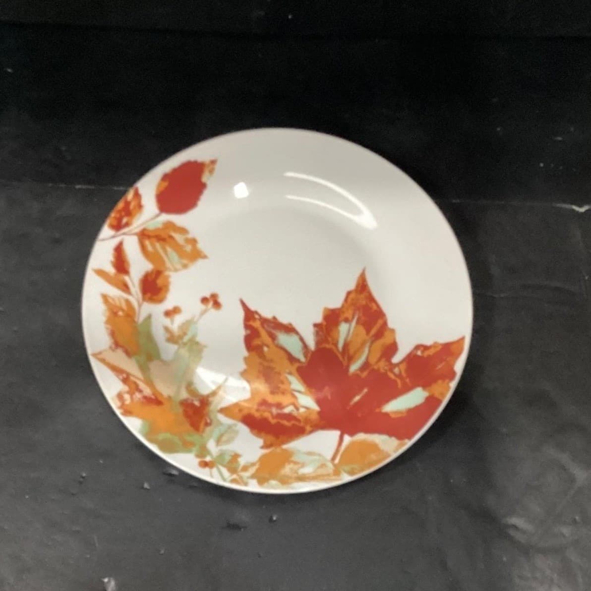Royal Norfolk Autumn Leaves Dinner Plates, Set of 4, Brown Fall Leaf Design - Thumbnail 3