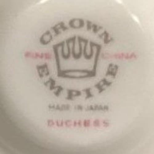 Duchess by Crown Empire Blue Flowers Teacups, Set of 4, Vintage Japan Bone China - Thumbnail 4