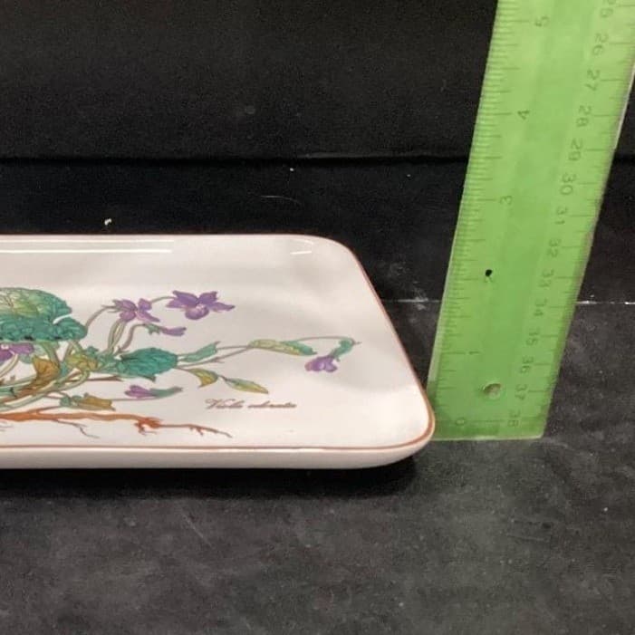 Villeroy & Boch Botanica Rectangular Sandwich Tray, Vintage Viola Odorata Design - Thumbnail 6
