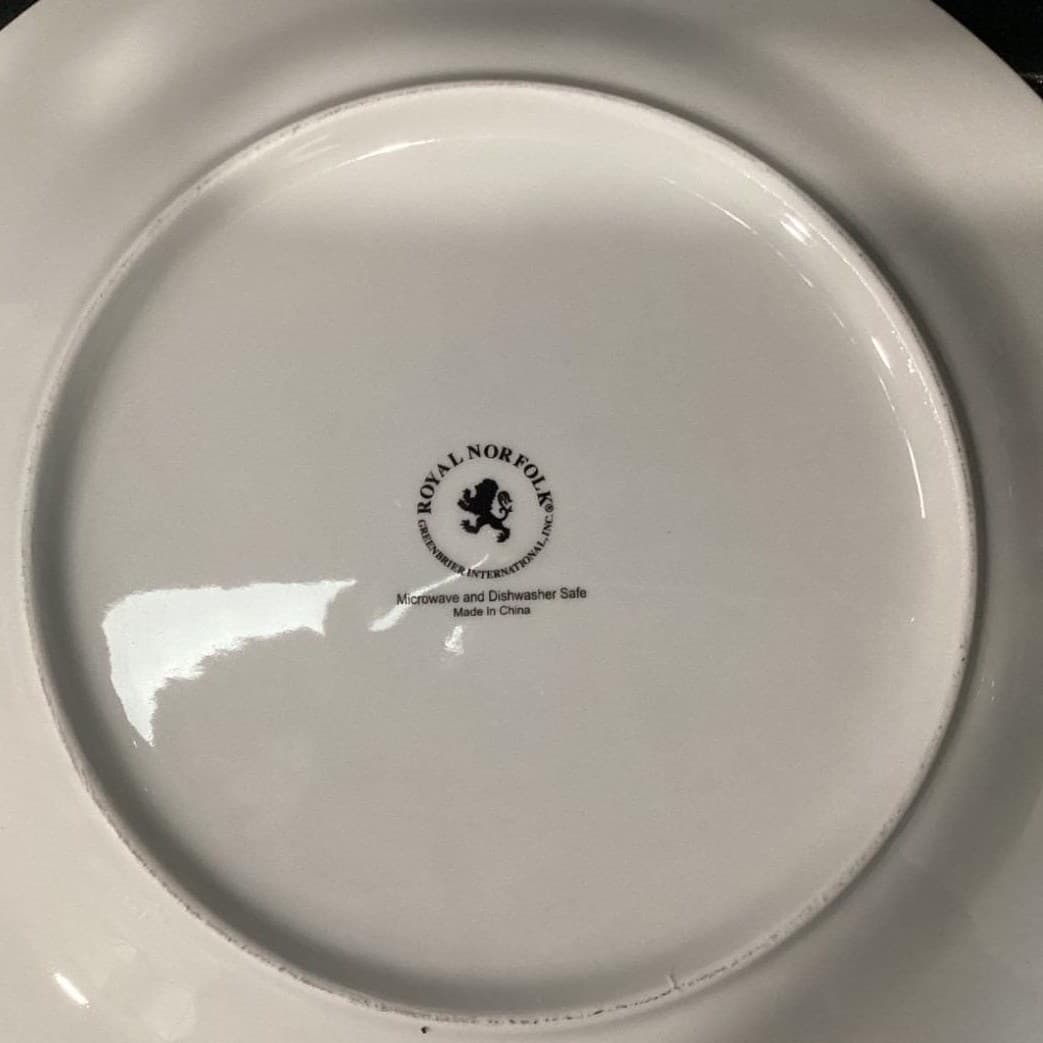 Royal Norfolk Autumn Leaves Dinner Plates, Set of 4, Brown Fall Leaf Design - Thumbnail 5