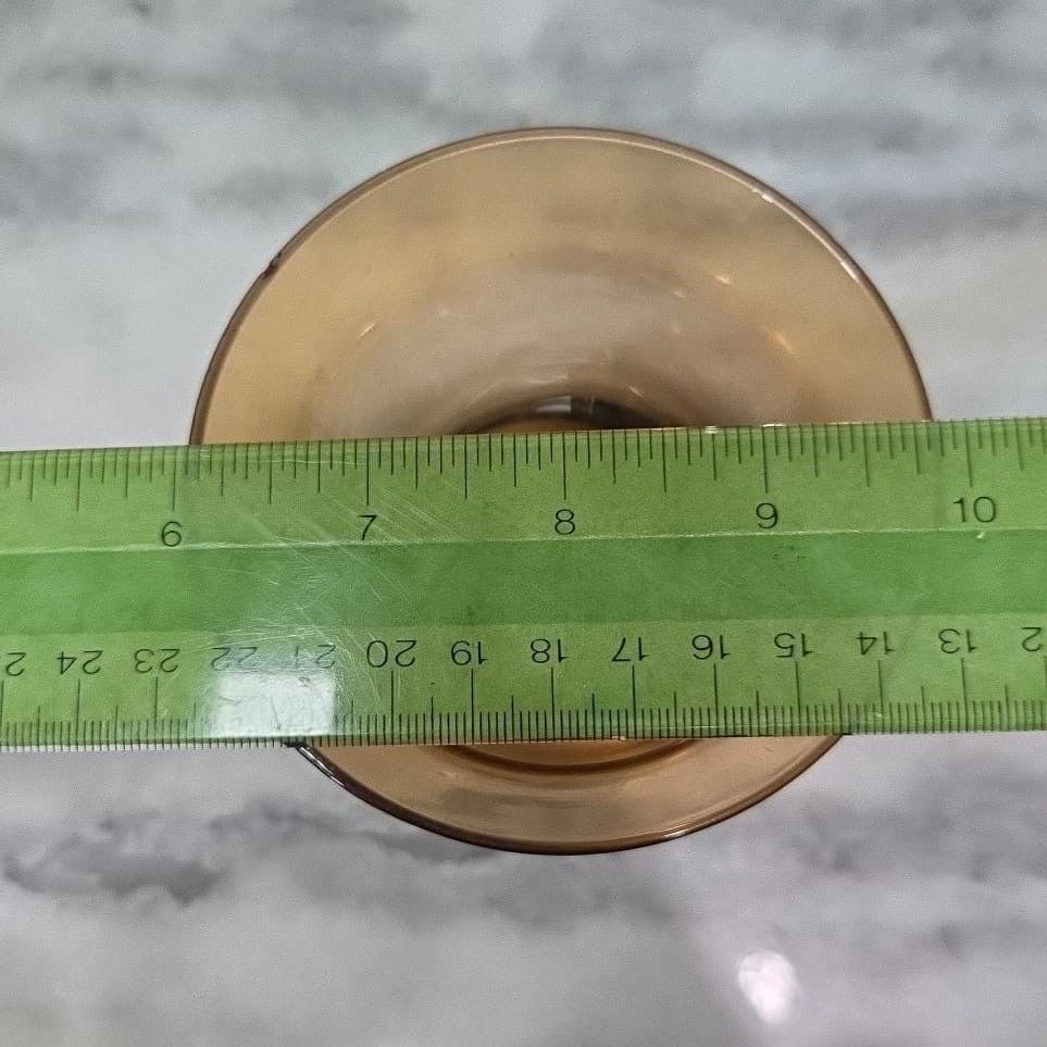 Elements Amber Votive Candle Holder, Hand Blown Glass Vase, Vintage Tealight Cup - Thumbnail 10