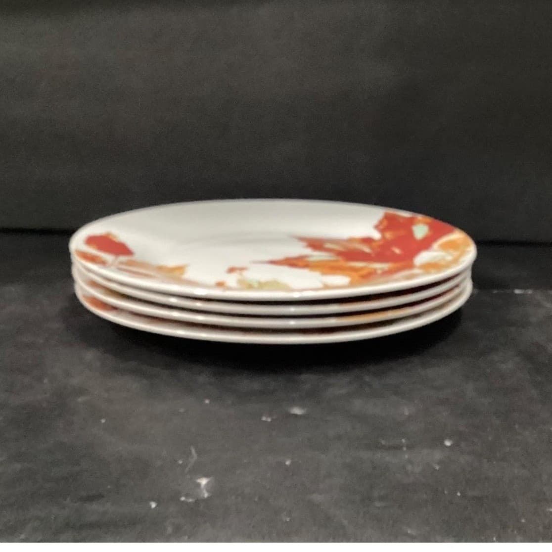 Royal Norfolk Autumn Leaves Dinner Plates, Set of 4, Brown Fall Leaf Design - Thumbnail 8