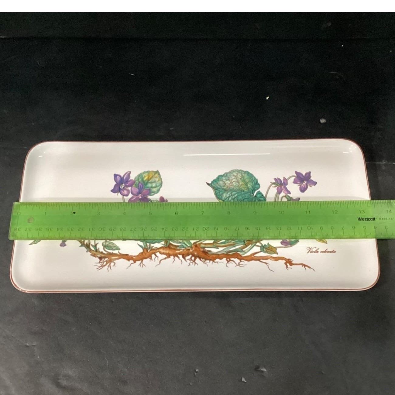 Villeroy & Boch Botanica Rectangular Sandwich Tray, Vintage Viola Odorata Design - Thumbnail 7