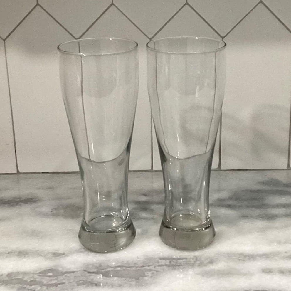 Anchor Hocking 23oz Beer Glasses, Set of 2, Clear Pilsner Barware, Drinkware - Thumbnail 8