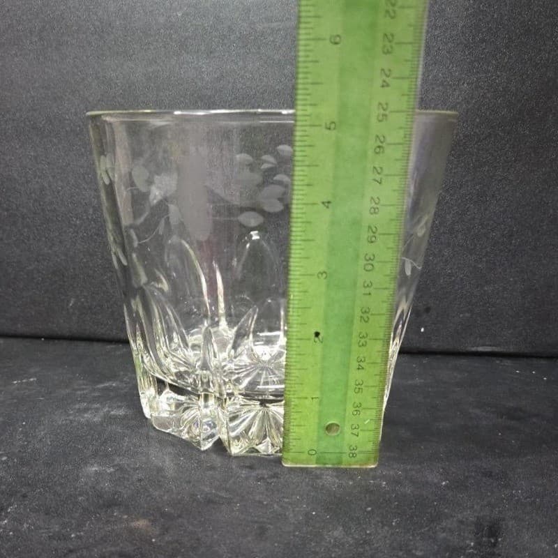 Princess House Heritage Crystal Ice Bucket, Etched Floral Serving Bowl, Barware - Thumbnail 9