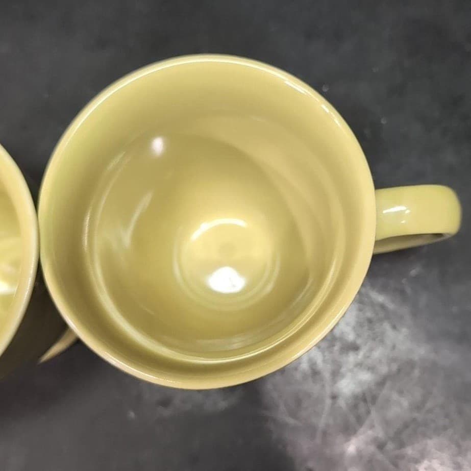 Pier 1 Sage Green Coffee Cups, Set of 2, Vintage Footed Replacement Drinkware - Thumbnail 8