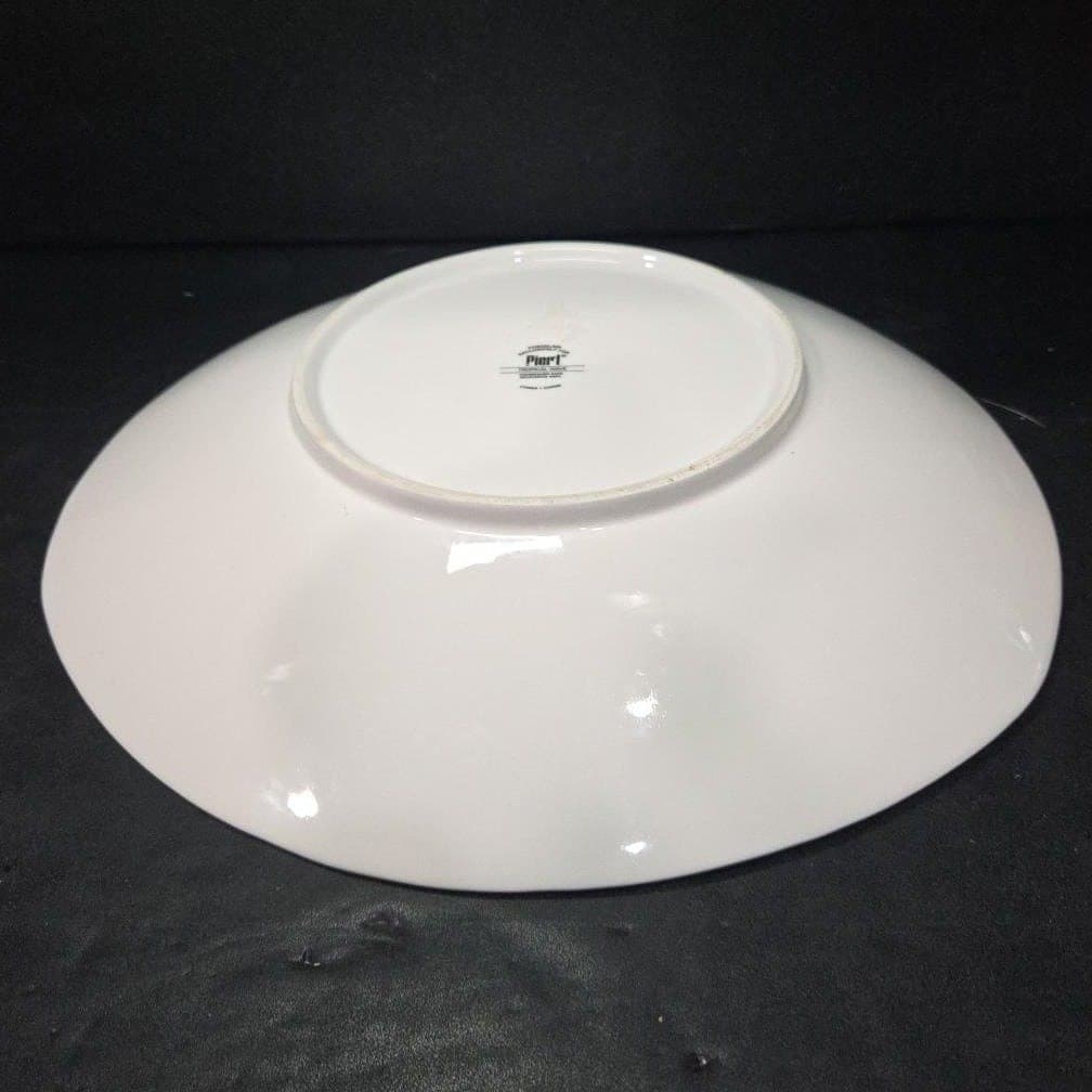 Pier 1 Imports Tropical Wave Serving Platter, Vintage Footed Dish, Centerpiece - Thumbnail 8