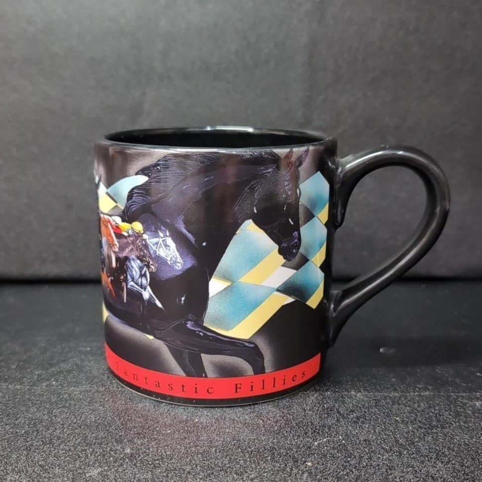 Trail of Painted Ponies Black Coffee Cup, Fantastic Fillies Mug #12464 Drinkware - Thumbnail 3