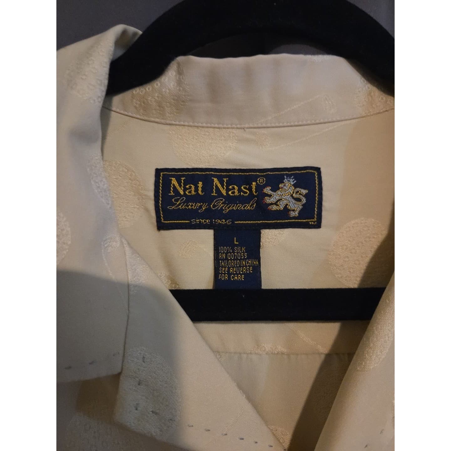 Nat Nast Golf Ball Club Jacquard Shirt, Mimosa Yellow, Men's Large, S15E 001998 - Thumbnail 4