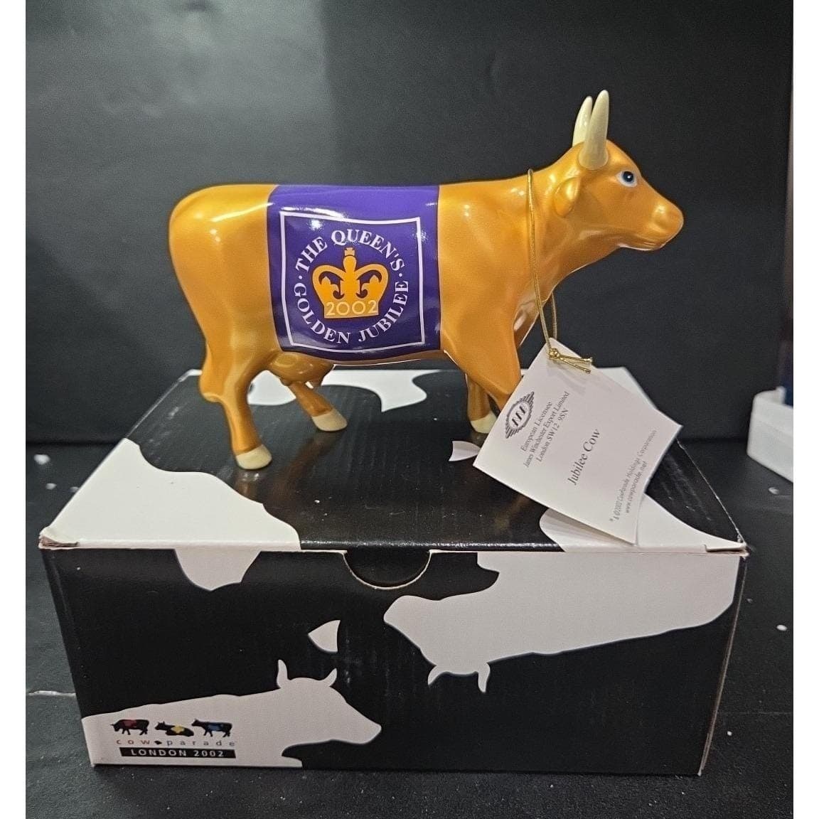 Cow Parade Jubilee Cow Figurine, Westland Giftware, #6007, Box/Tag - Thumbnail 5