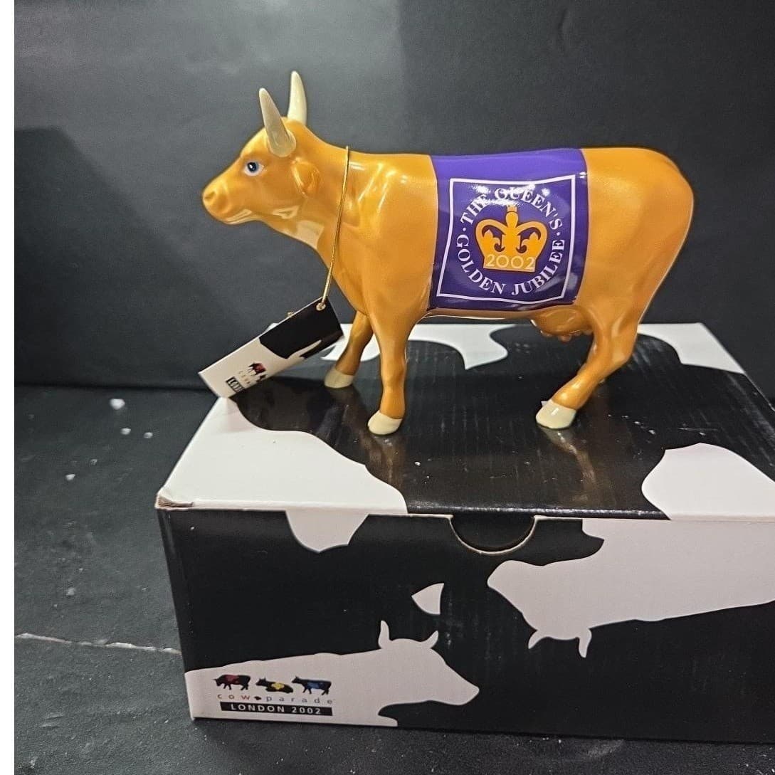 Cow Parade Jubilee Cow Figurine, Westland Giftware, #6007, Box/Tag - Thumbnail 7