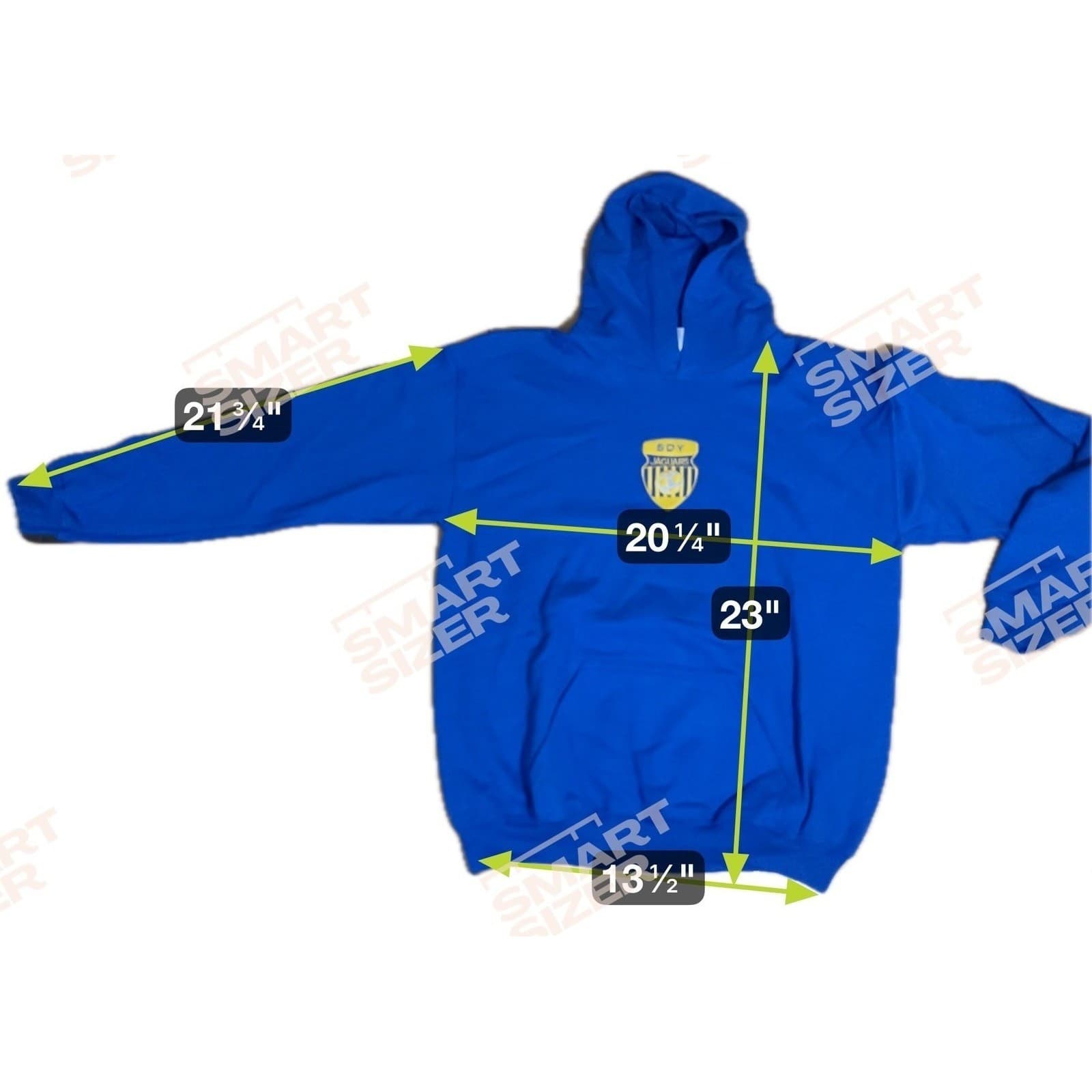 Gildan Royal Blue SDY Jaguars Soccer Pullover Hoodie, Youth XL, Heavy Blend - Thumbnail 2