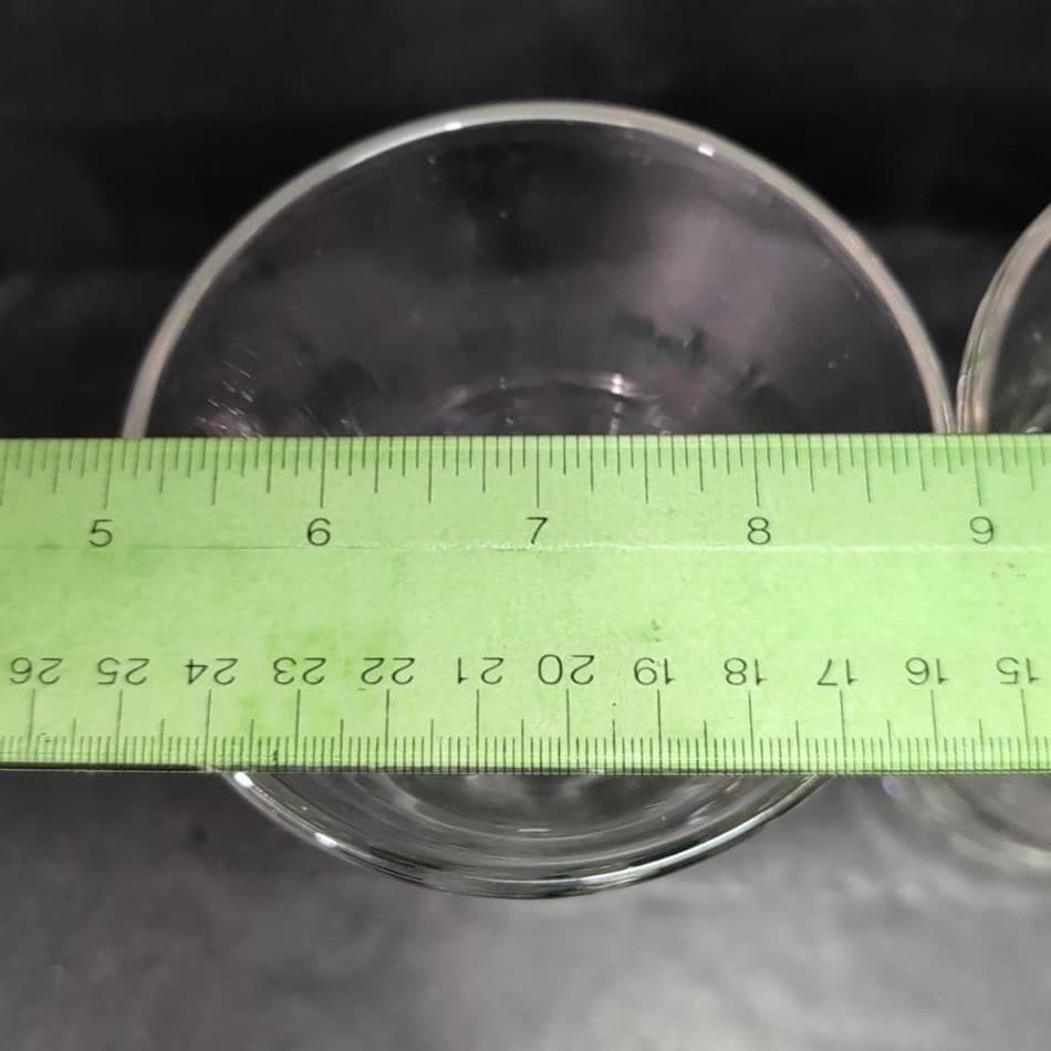 Fused Mosaic Glasses, Set of 2, Vintage Drinkware, Green & Clear Squares Design - Thumbnail 10