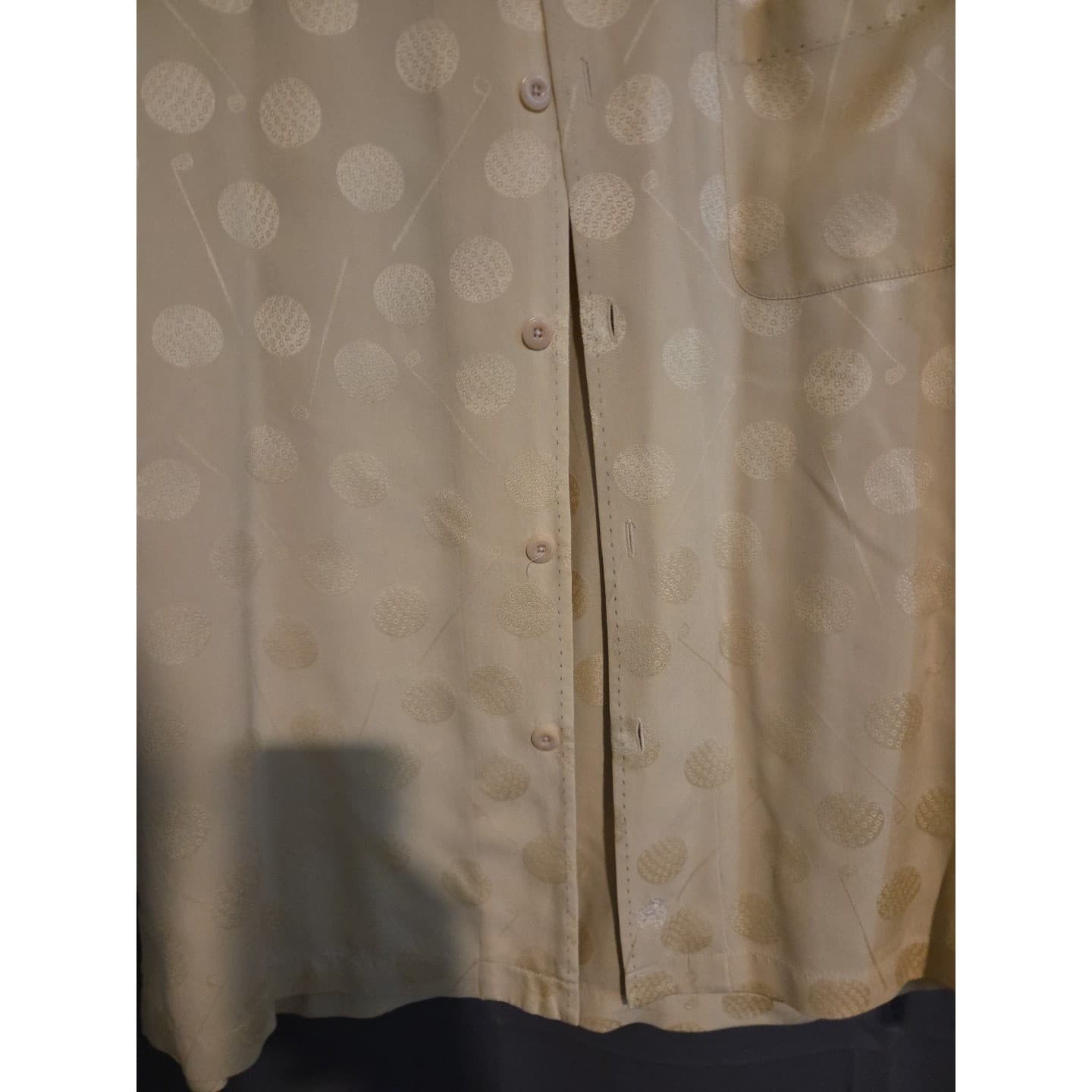 Nat Nast Golf Ball Club Jacquard Shirt, Mimosa Yellow, Men's Large, S15E 001998 - Thumbnail 5