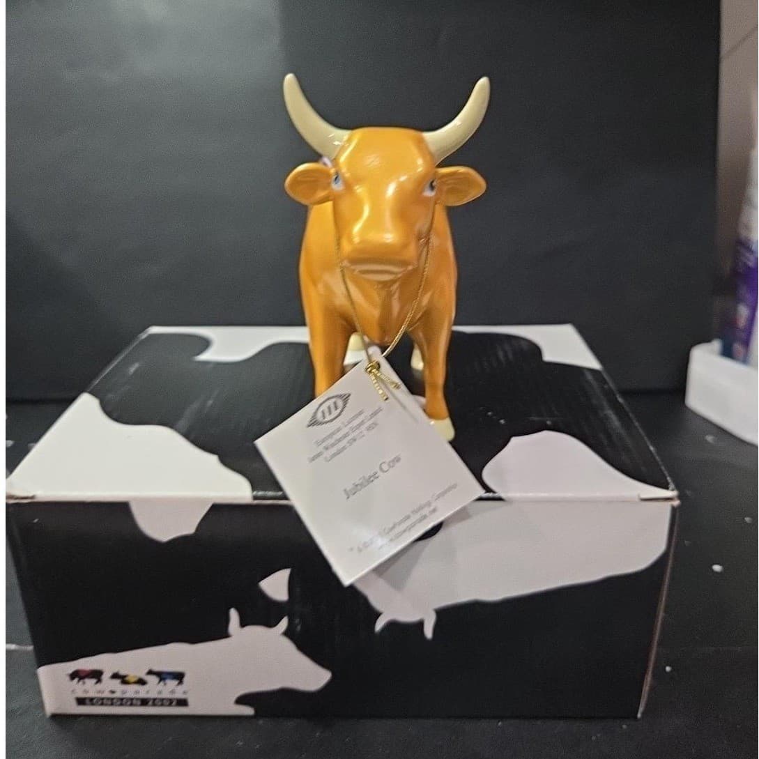 Cow Parade Jubilee Cow Figurine, Westland Giftware, #6007, Box/Tag - Thumbnail 3