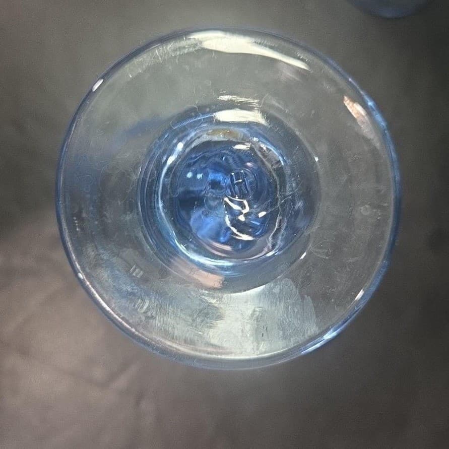 Libbey Sirrus Blue Goblets, Set of 2, Vintage Water Glasses Replacement Stemware - Thumbnail 8