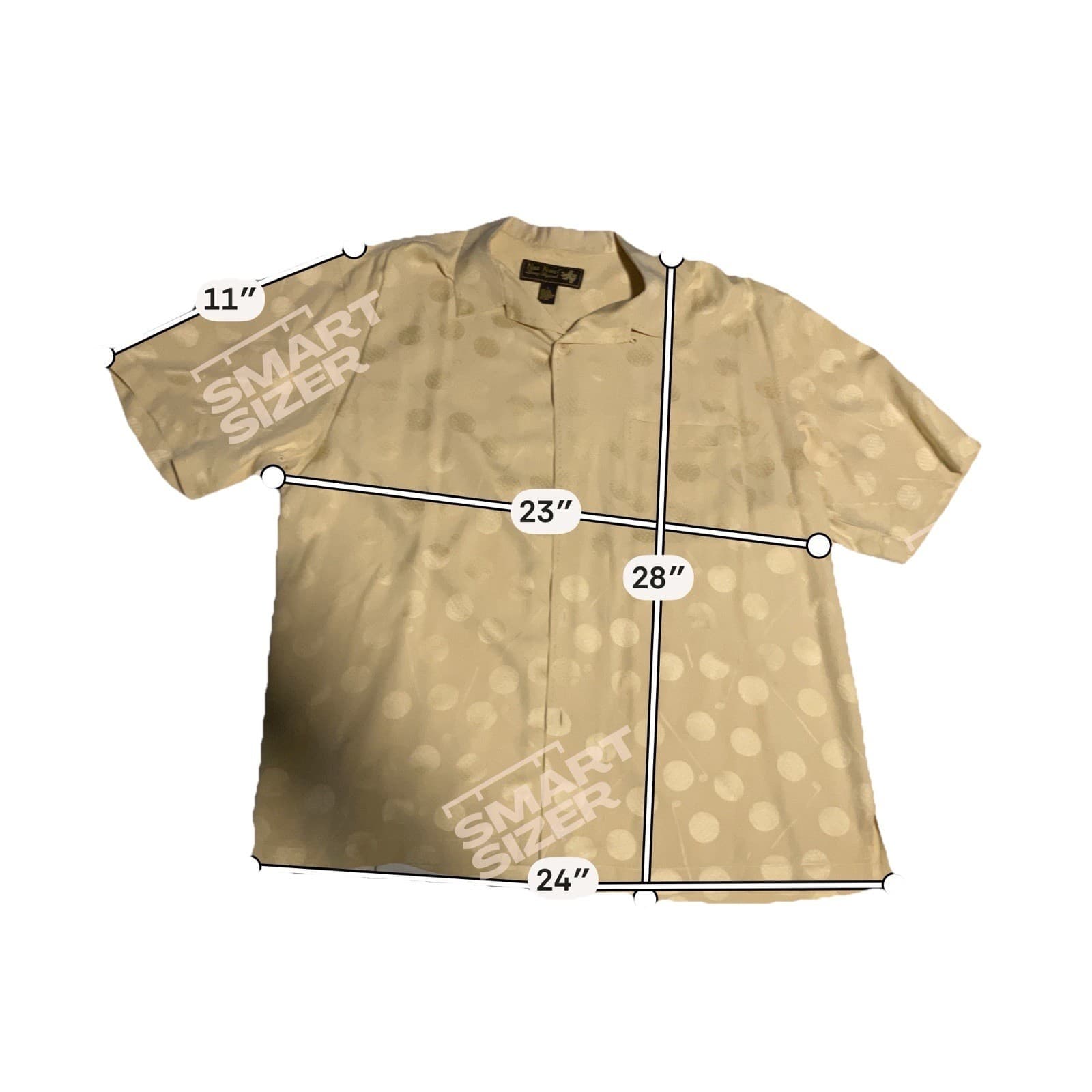Nat Nast Golf Ball Club Jacquard Shirt, Mimosa Yellow, Men's Large, S15E 001998 - Thumbnail 3
