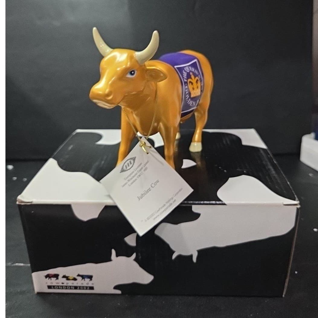 Cow Parade Jubilee Cow Figurine, Westland Giftware, #6007, Box/Tag - Thumbnail 2