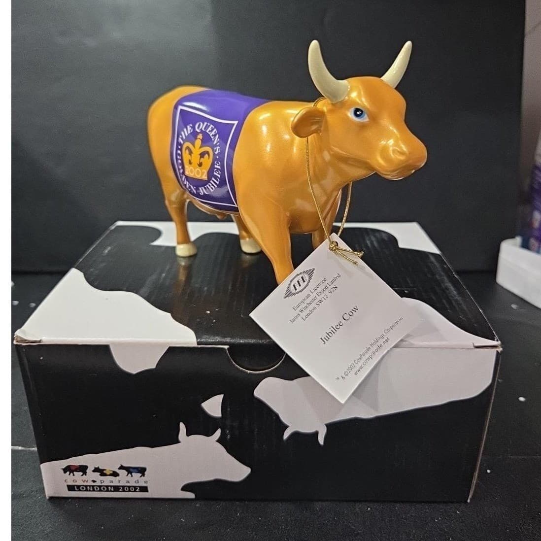 Cow Parade Jubilee Cow Figurine, Westland Giftware, #6007, Box/Tag - Thumbnail 4
