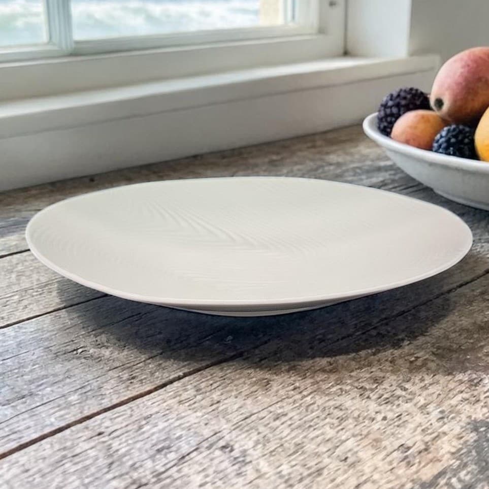 Pier 1 Imports Tropical Wave Serving Platter, Vintage Footed Dish, Centerpiece