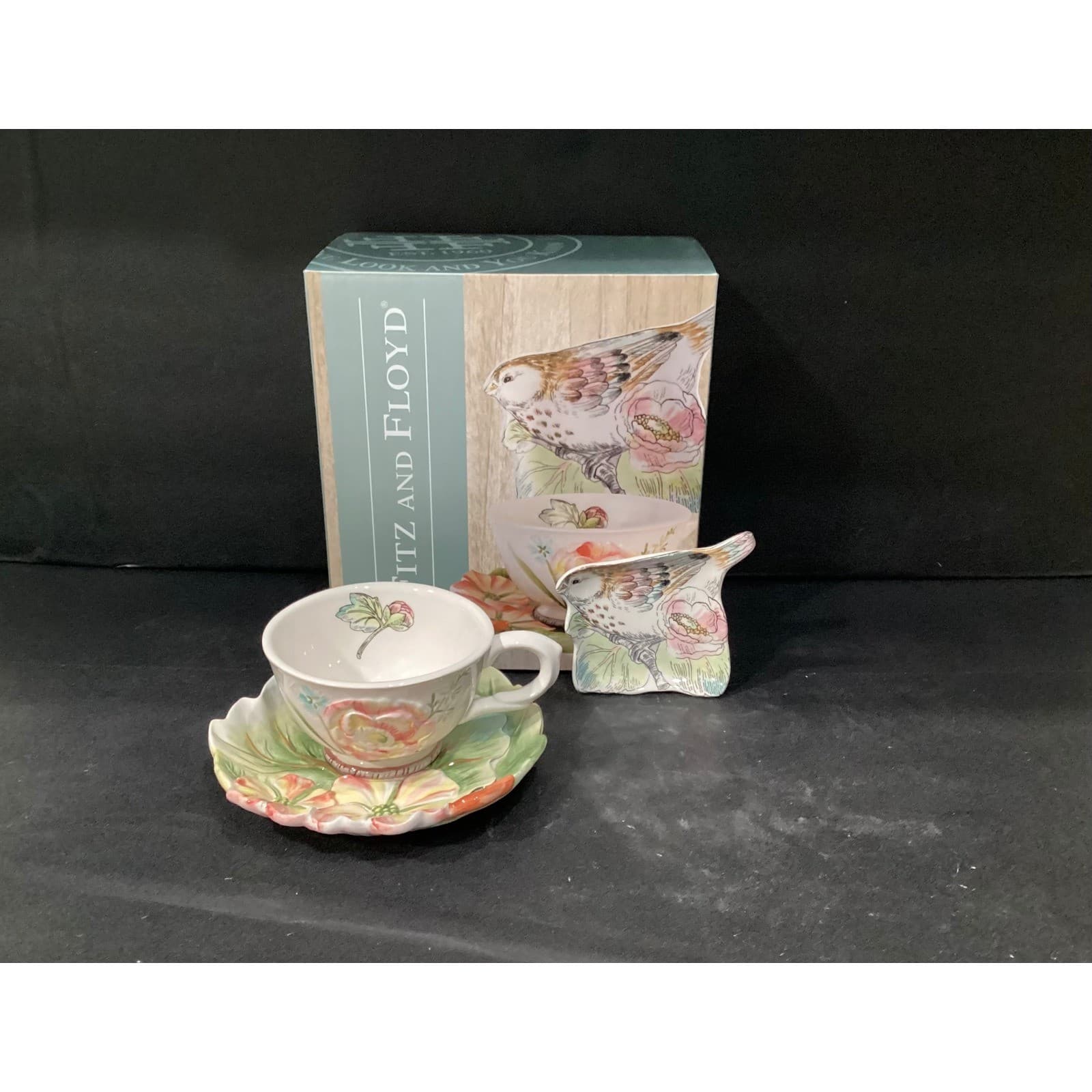Fitz & Floyd Butterfly Tea Set, English Garden Collection, Replacement Tableware - Thumbnail 7