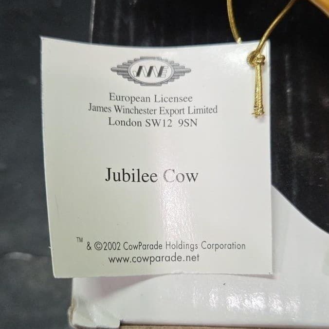 Cow Parade Jubilee Cow Figurine, Westland Giftware, #6007, Box/Tag - Thumbnail 10