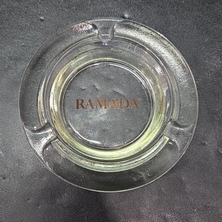 Ramada Logo Glass Ashtray, Replacement Advertising Keepsake, Trinket Holder Dish - Thumbnail 2