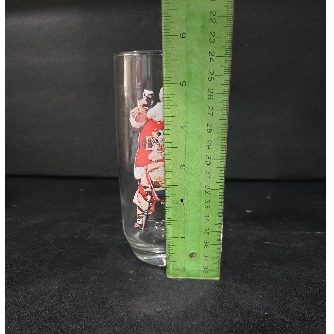 Coca Cola Santa Christmas Tumbler, Haddon Sundblom Series II, Vtg Holiday Glass - Thumbnail 2