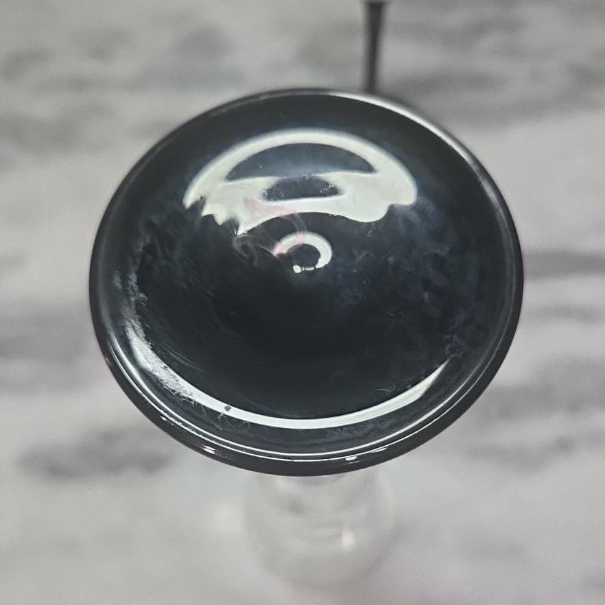 Cristal D'Arques Champagne Flutes, Set of 2, Vtg Black Stemmed Toasting Glasses - Thumbnail 8