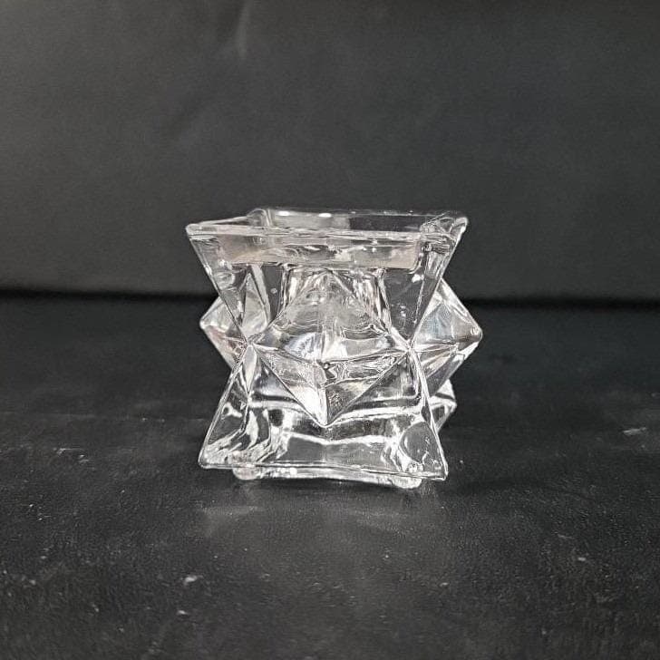 St. George 24% Lead Crystal Candle Holder, Vintage Replacement Candlestick Decor - Thumbnail 10