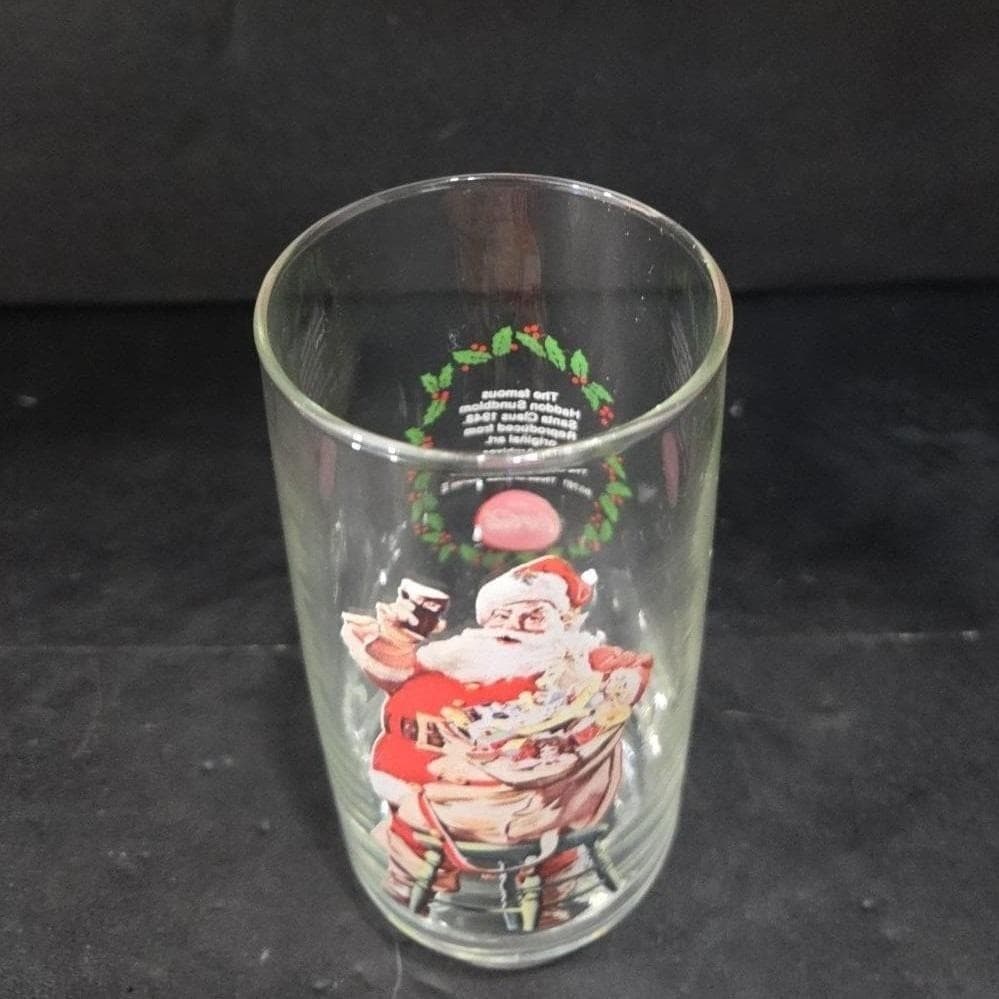 Coca Cola Santa Christmas Tumbler, Haddon Sundblom Series II, Vtg Holiday Glass - Thumbnail 6