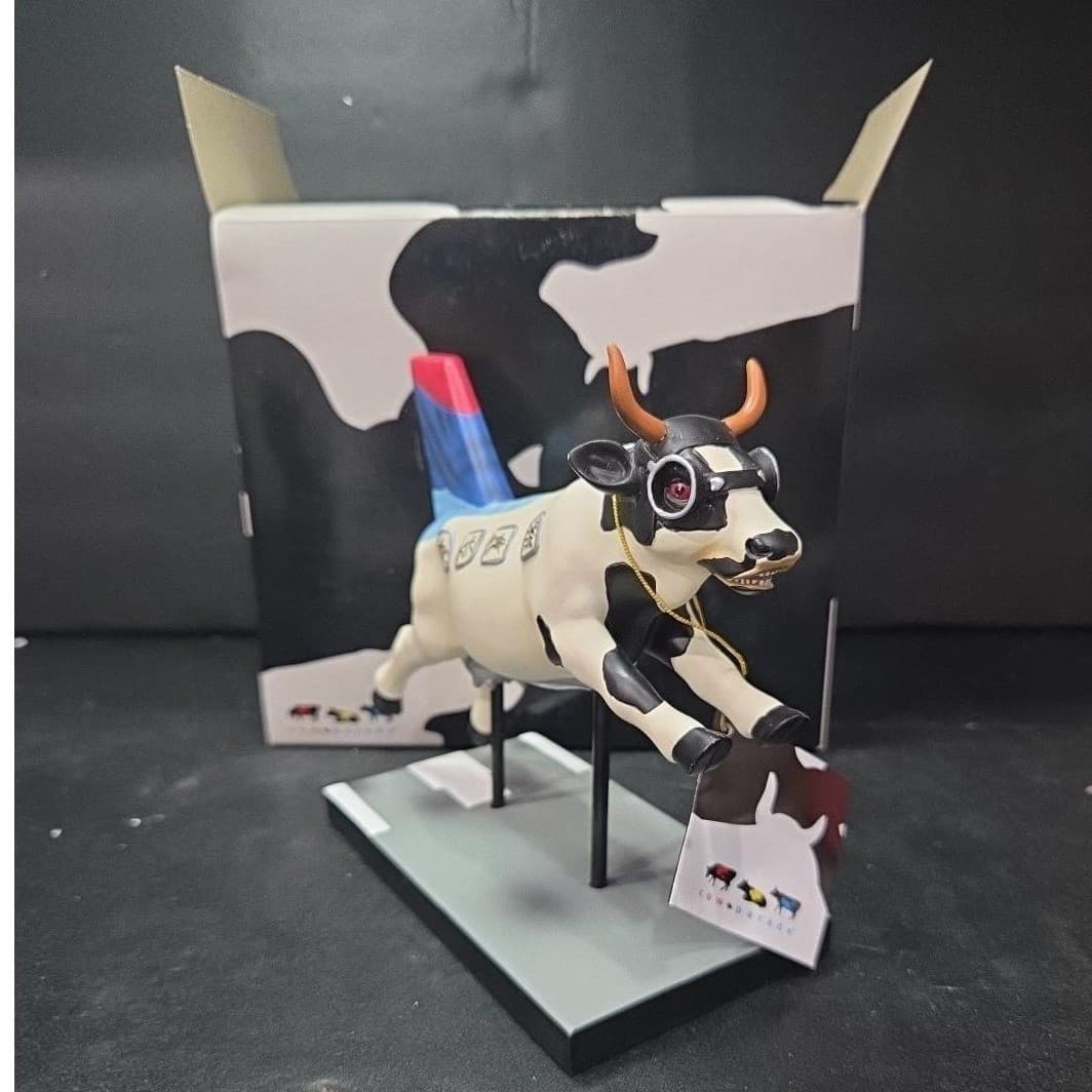 Cow Parade Platinum Moodallion Figurine, Westland Giftware, #7711, Box/Tag - Thumbnail 4
