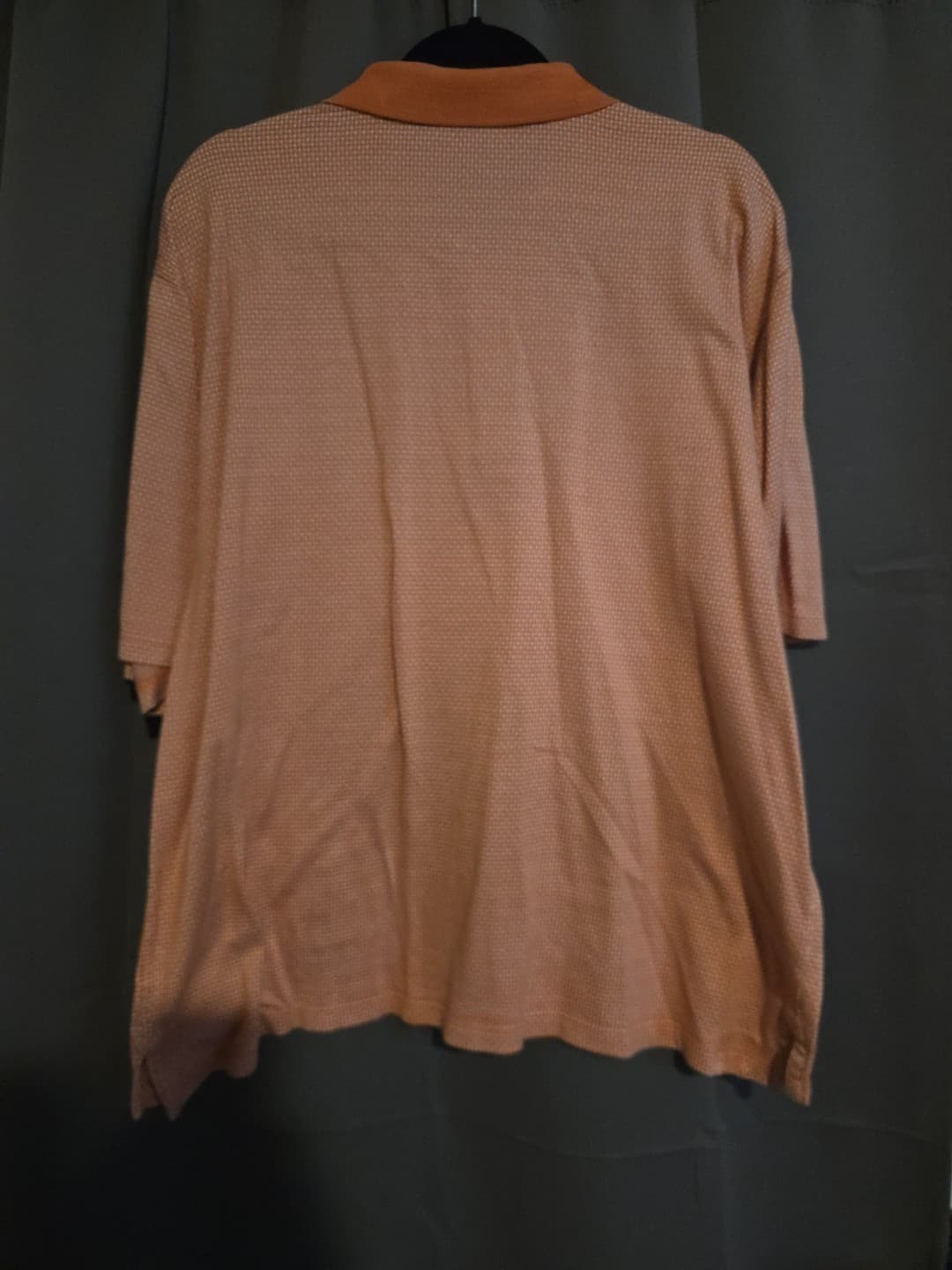 Peter Millar Mens Polo Golf Shirt Peach Orange Short Sleeve XL Vintage Waffle - Thumbnail 2