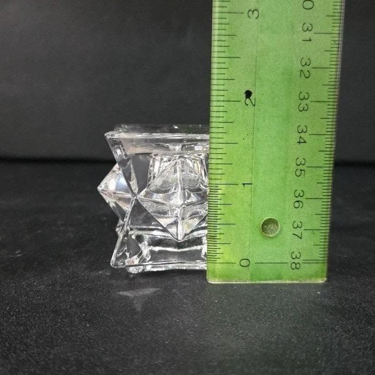St. George 24% Lead Crystal Candle Holder, Vintage Replacement Candlestick Decor - Thumbnail 2