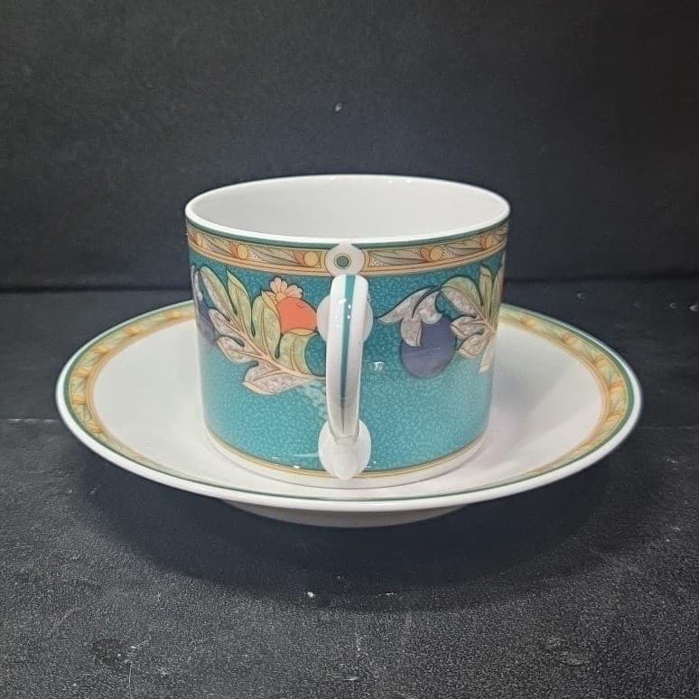 Noritake Brandywine Teacup & Saucer, Vintage Impromptu Collection Tableware - Thumbnail 5
