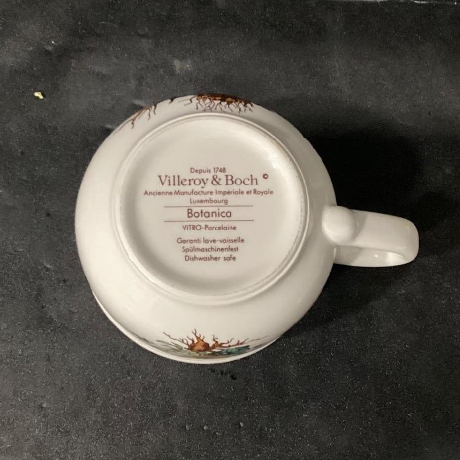 Villeroy & Boch Botanica Teacup and Saucers, Set of 4, Vintage Botanical Design - Thumbnail 4