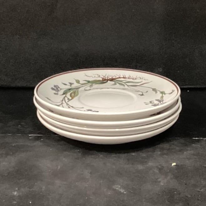 Villeroy & Boch Botanica Teacup and Saucers, Set of 4, Vintage Botanical Design - Thumbnail 14