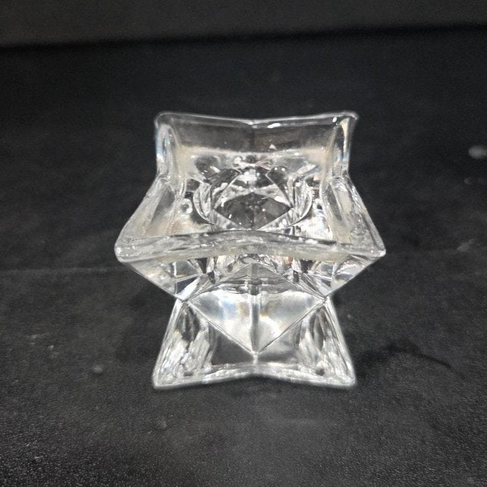 St. George 24% Lead Crystal Candle Holder, Vintage Replacement Candlestick Decor - Thumbnail 6