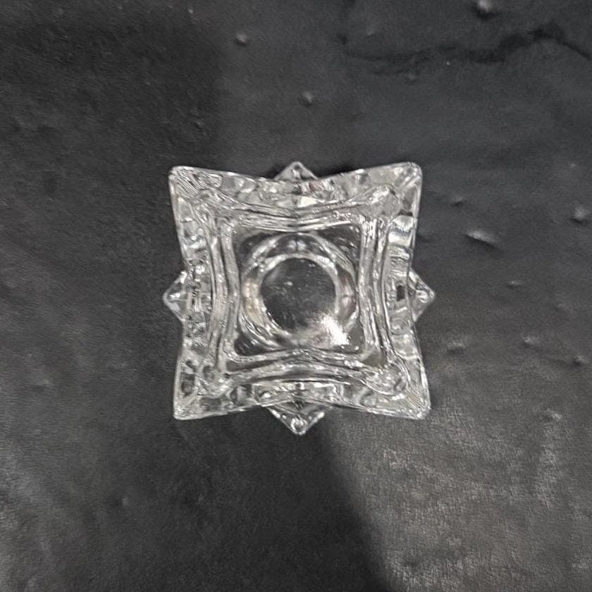 St. George 24% Lead Crystal Candle Holder, Vintage Replacement Candlestick Decor - Thumbnail 4