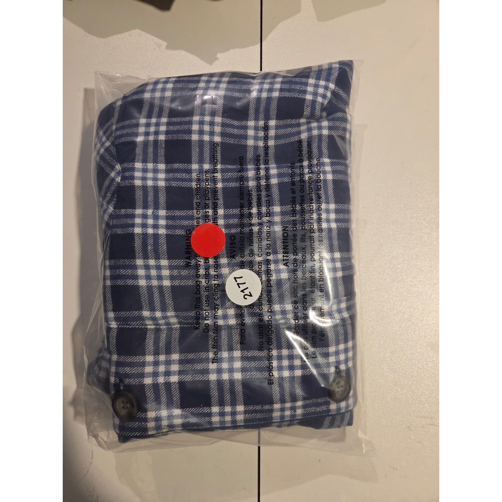 Roundtree & Yorke Blue Plaid Button Down, Men's XL Flannel Shirt, NWT, Casual - Thumbnail 8