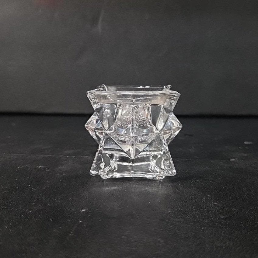 St. George 24% Lead Crystal Candle Holder, Vintage Replacement Candlestick Decor - Thumbnail 9
