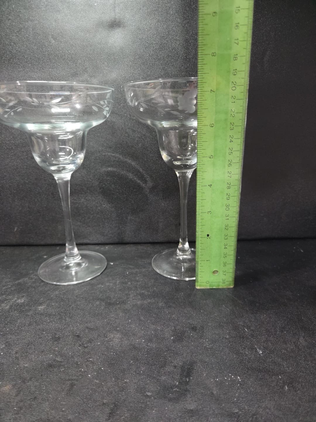 Princess House Crystal Heritage #6178 Margarita Glasses 7.5" Set Of 2 Vintage - Thumbnail 8