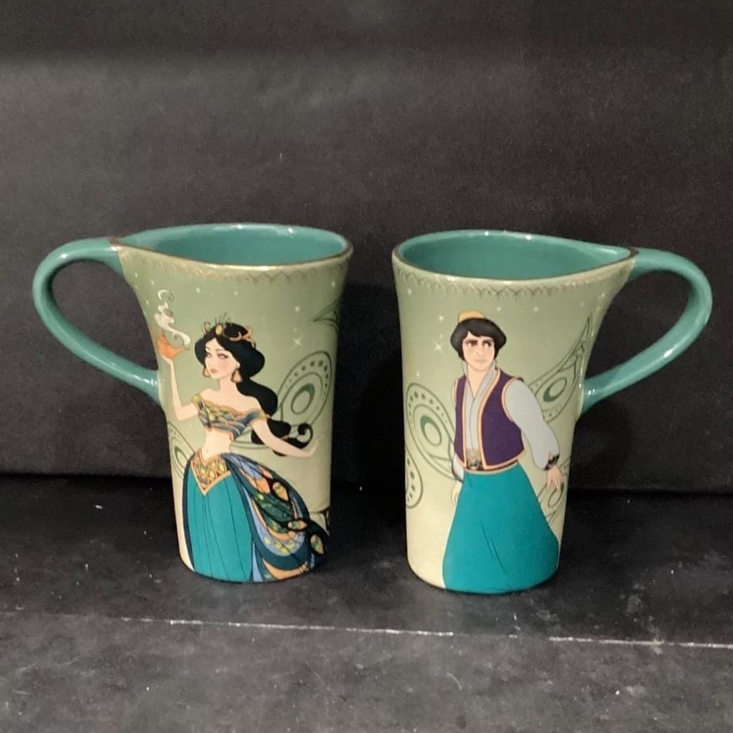 Disney Store Character Coffee Cups, Set of 2, Jasmine & Aladdin, Display Only - Thumbnail 9