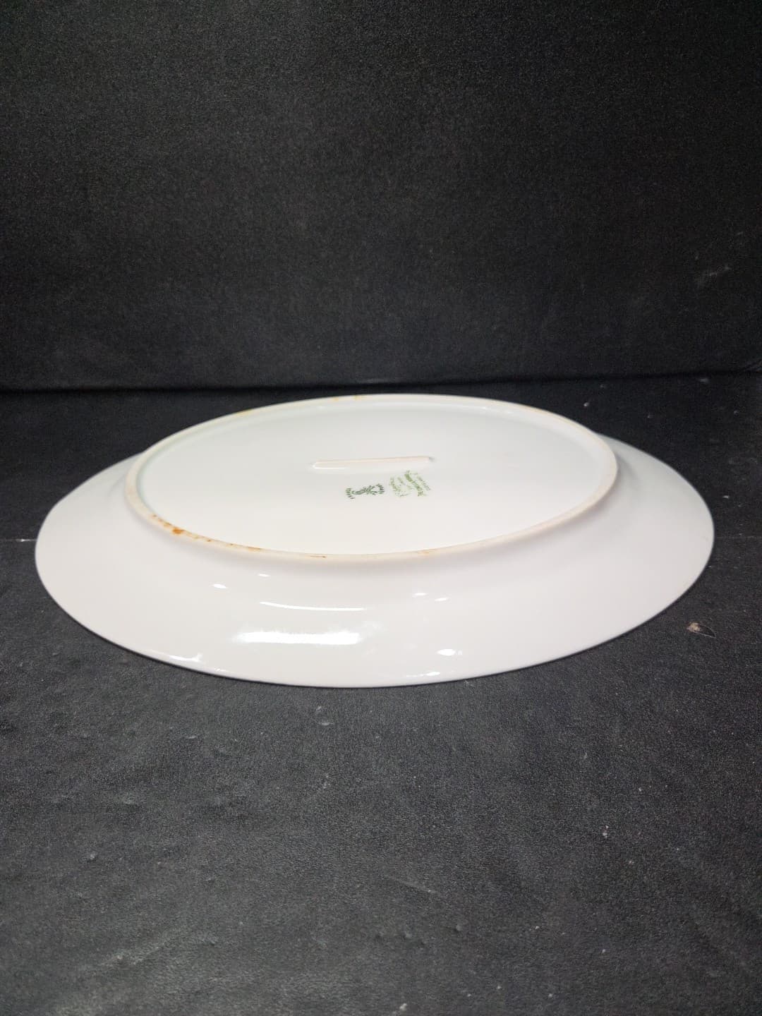 C Ahrenfeldt Limoges Depose Oval Platter, White Bone China, Vtg Floral Border - Thumbnail 7