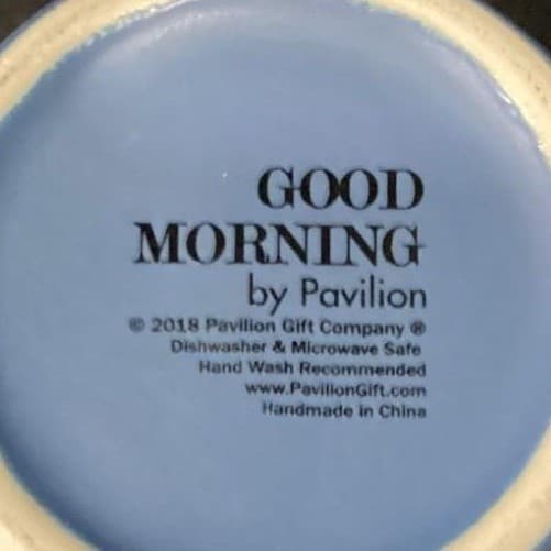Pavilion "Good Morning Grandpa" Matte Blue Coffee Cup, 16oz Hand-Warming Mug - Thumbnail 6