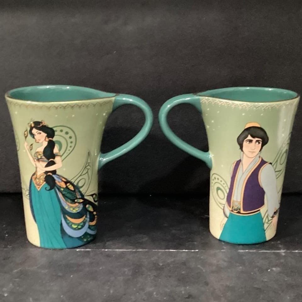 Disney Store Character Coffee Cups, Set of 2, Jasmine & Aladdin, Display Only - Thumbnail 11