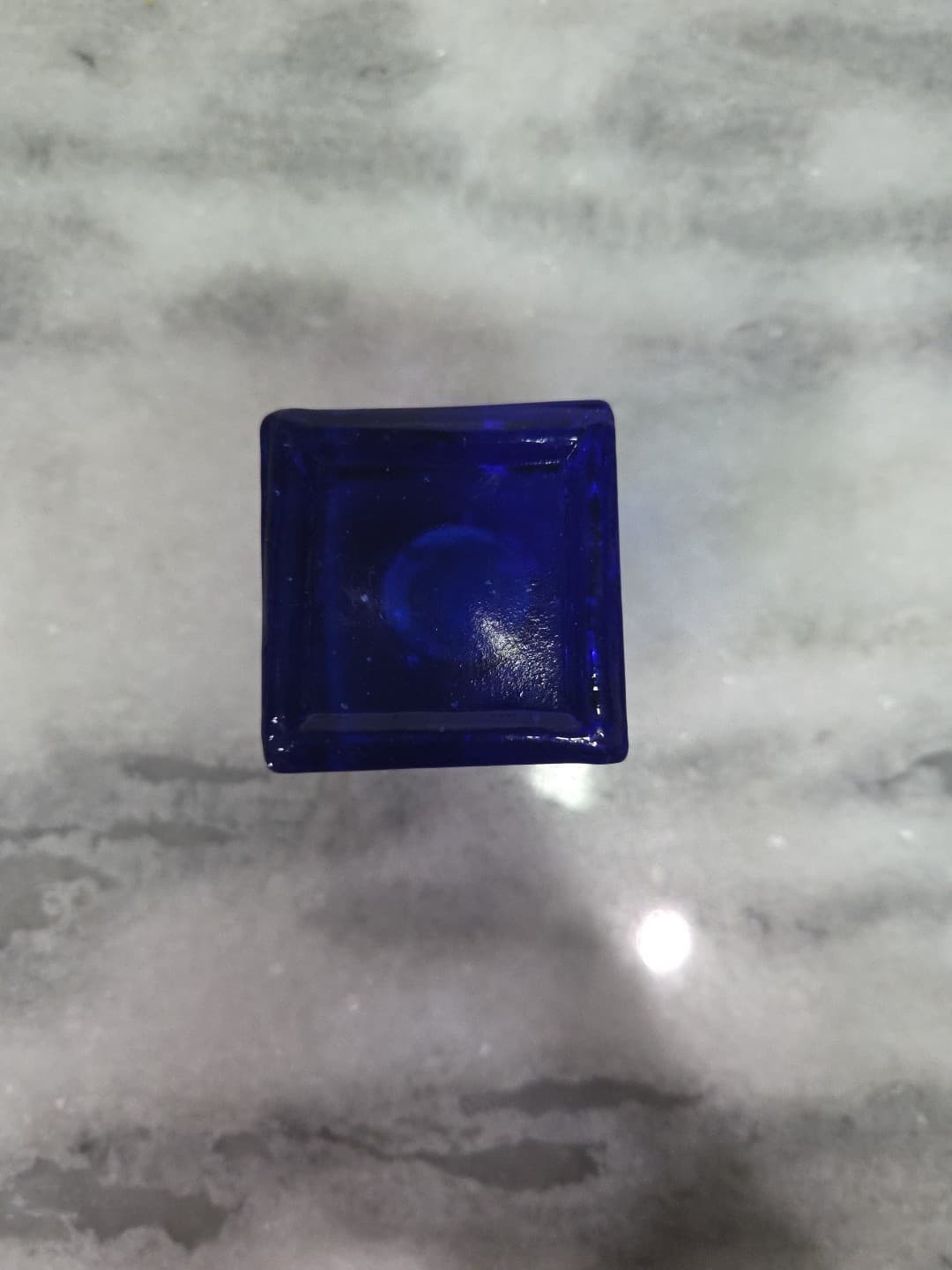 Pier One Cobalt Blue Ice Cube Candle Stick Holder Votive - Thumbnail 6