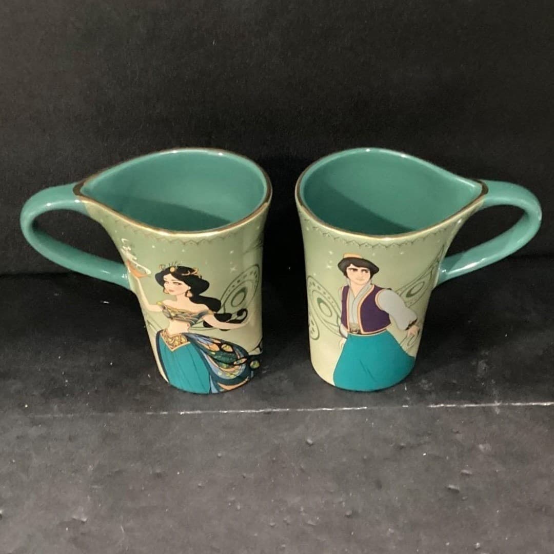 Disney Store Character Coffee Cups, Set of 2, Jasmine & Aladdin, Display Only - Thumbnail 3