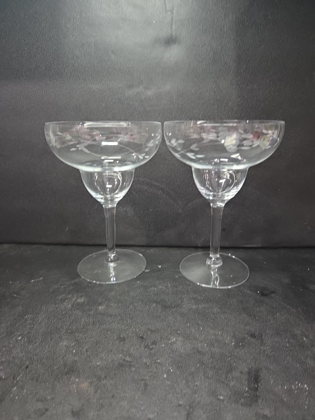 Princess House Heritage Margarita Glasses 6.75” T 4.50” W Set of 2 Vintage - Thumbnail 4